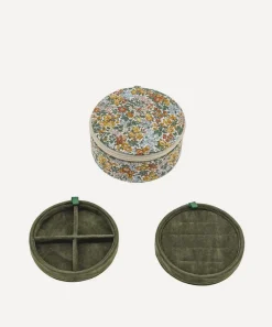 Bon Dep Storage^Penstemon Road Tana Lawn™ Cotton Round Jewellery Box