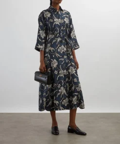S Max Mara Dresses^Peonia Silk Shirt Dress