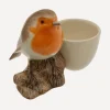 Quail Tableware^Perched Robin Egg Cup