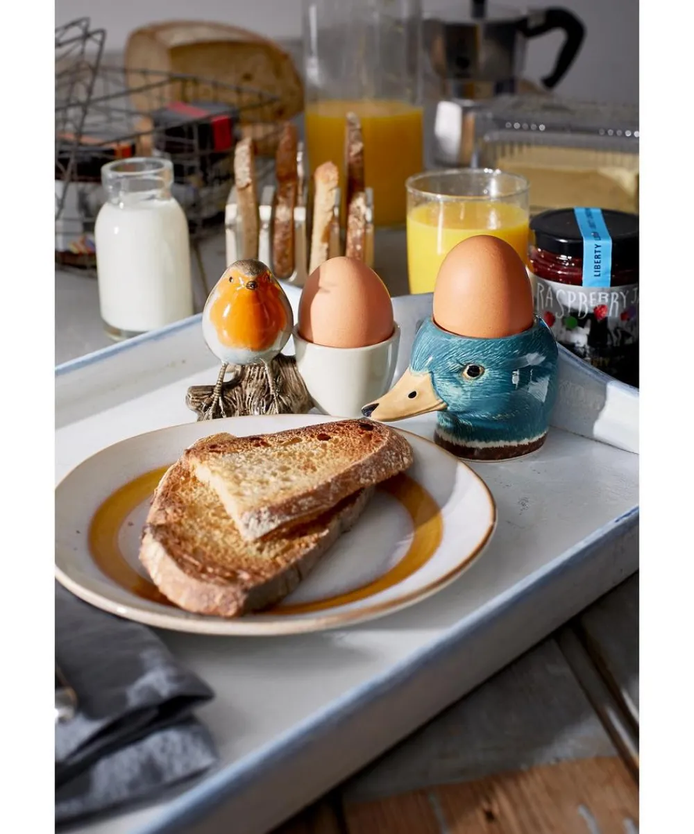 Quail Tableware^Perched Robin Egg Cup