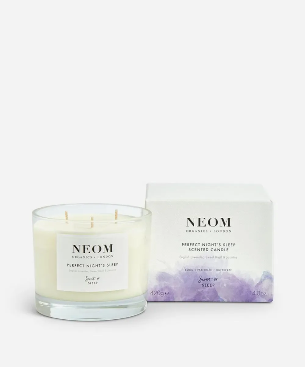 NEOM Wellbeing London Candles & Candle Holders|Wellness^Perfect Night's Sleep Three-Wick Scented Candle 420g