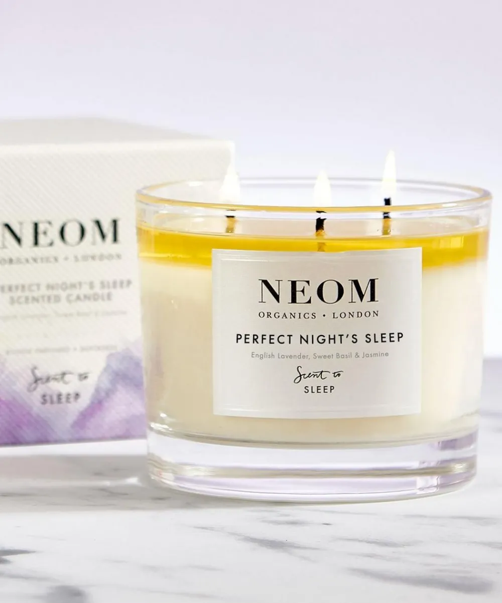NEOM Wellbeing London Candles & Candle Holders|Wellness^Perfect Night's Sleep Three-Wick Scented Candle 420g