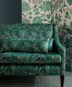 Liberty Interiors Furnishing Fabrics^Persian Voyage Amersham Linen-Blend in Jade