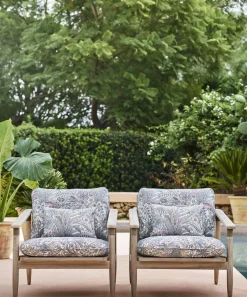 Liberty Interiors Furnishing Fabrics^Persian Voyage Majorelle in Stone – Outdoor