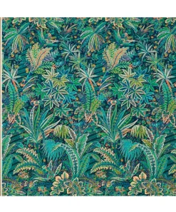 Liberty Interiors Furnishing Fabrics^Persian Voyage Majorelle in Palm Green – Outdoor