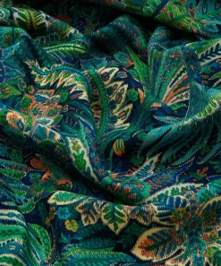 Liberty Interiors Furnishing Fabrics^Persian Voyage Majorelle in Palm Green – Outdoor