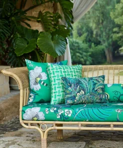 Liberty Interiors Furnishing Fabrics^Persian Voyage Majorelle in Palm Green – Outdoor