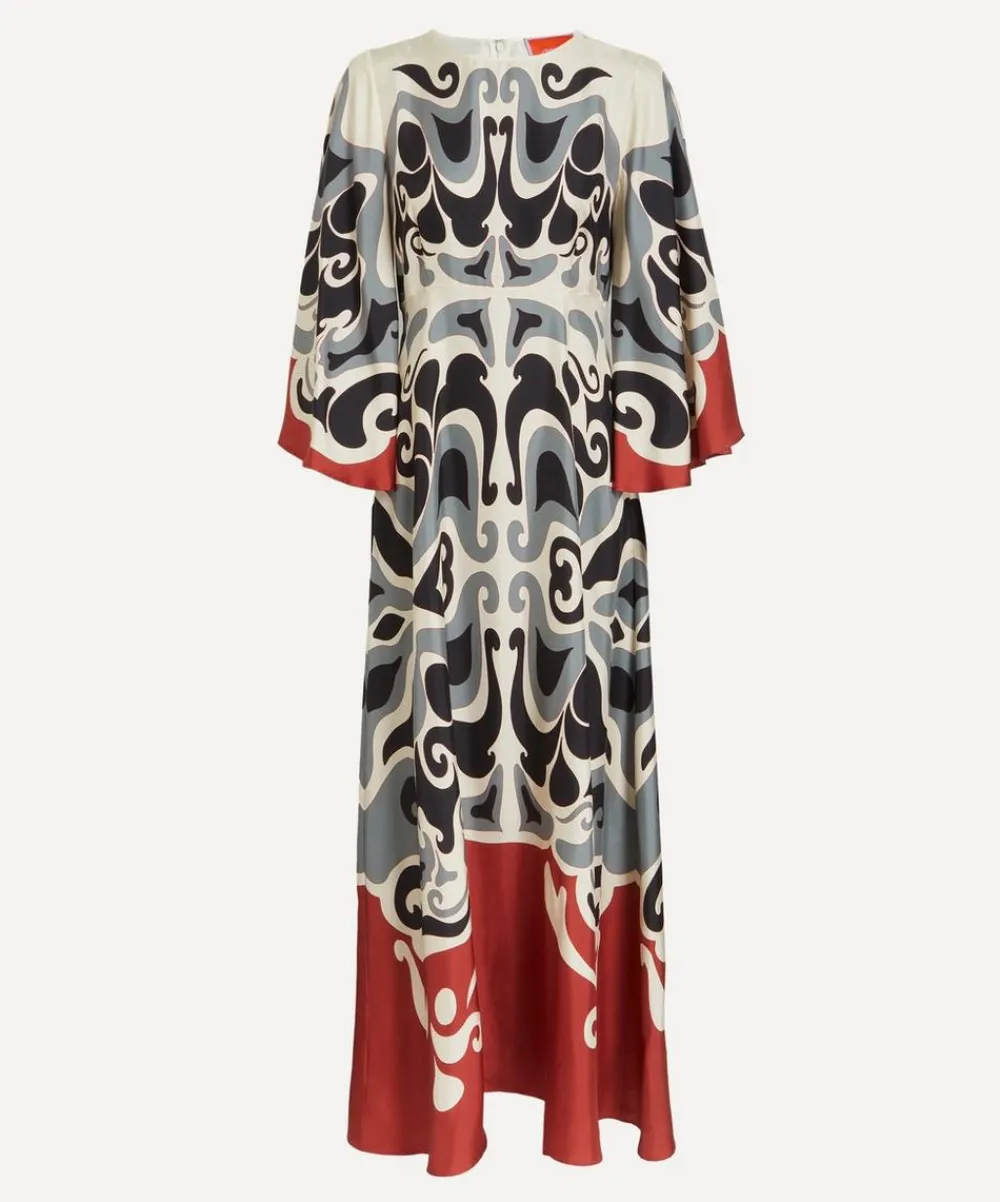La DoubleJ Dresses^Phoenix Placée Ivory Sorella Long Silk Dress