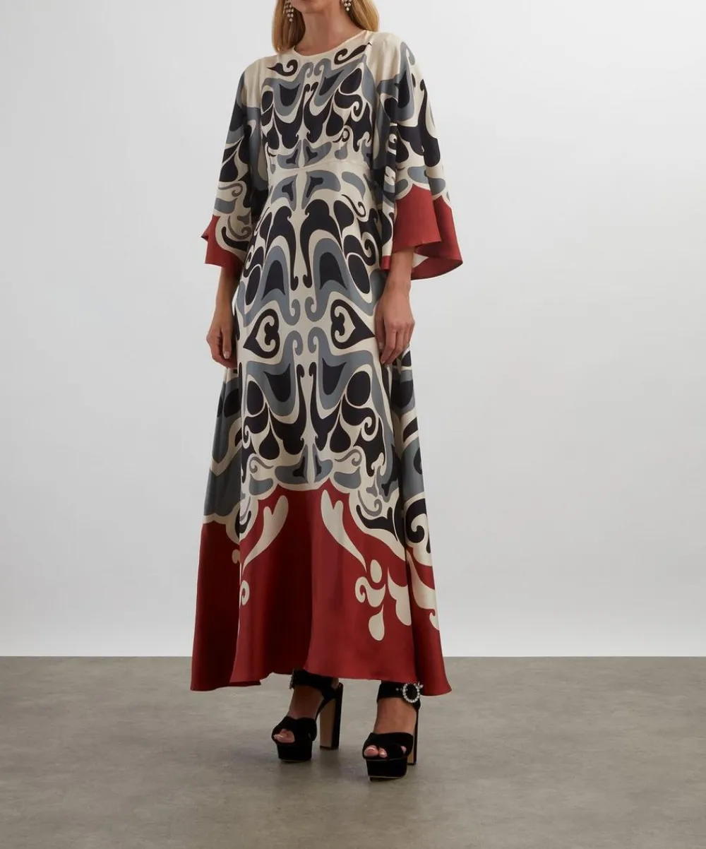 La DoubleJ Dresses^Phoenix Placée Ivory Sorella Long Silk Dress
