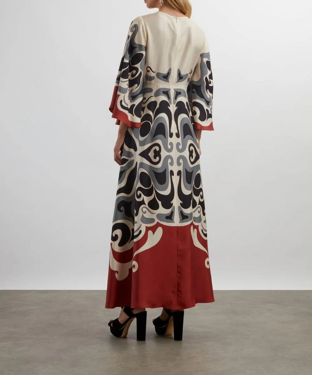 La DoubleJ Dresses^Phoenix Placée Ivory Sorella Long Silk Dress
