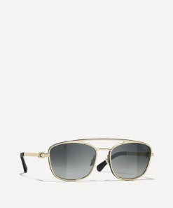 CHANEL Sunglasses & Glasses^Pilot Sunglasses