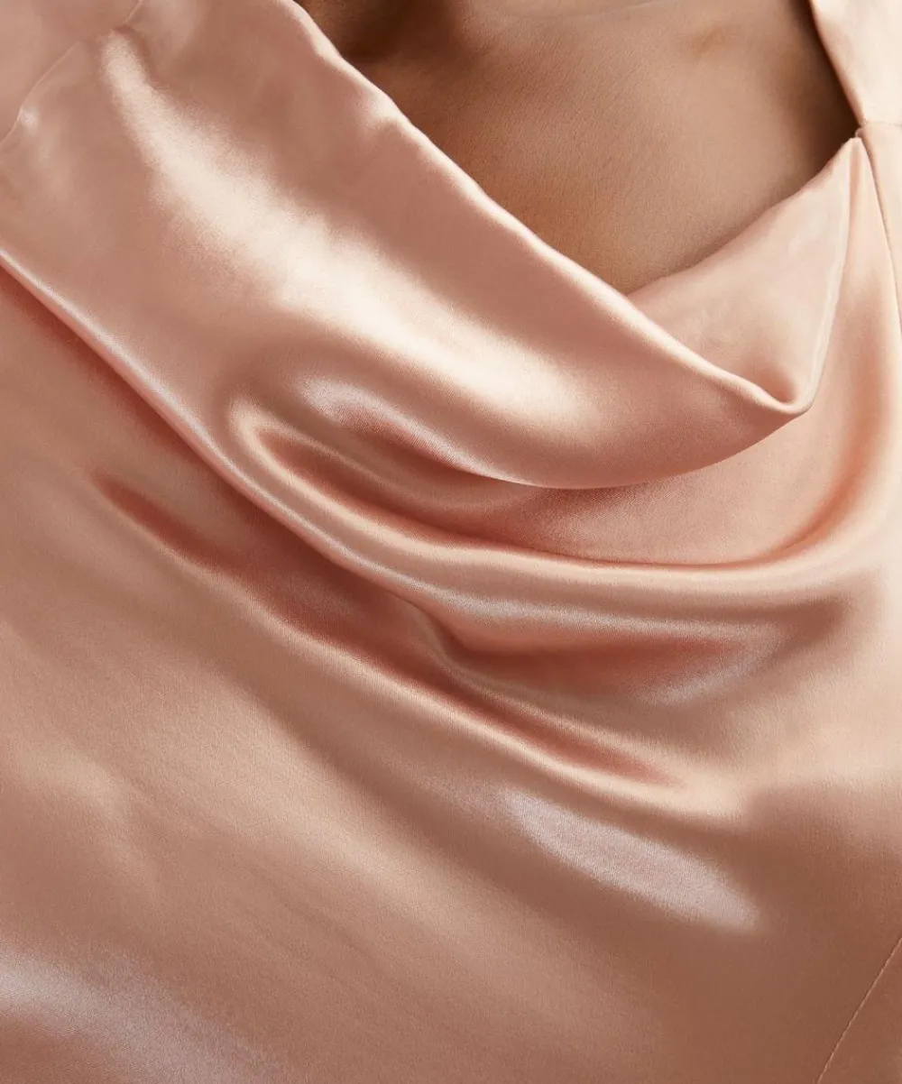 Alberta Ferretti Dresses^Pink Asymmetrical Long Satin Dress