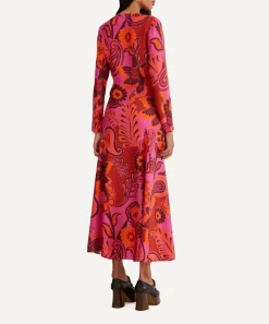FARM Rio Dresses^Pink Bold Floral Maxi-Dress
