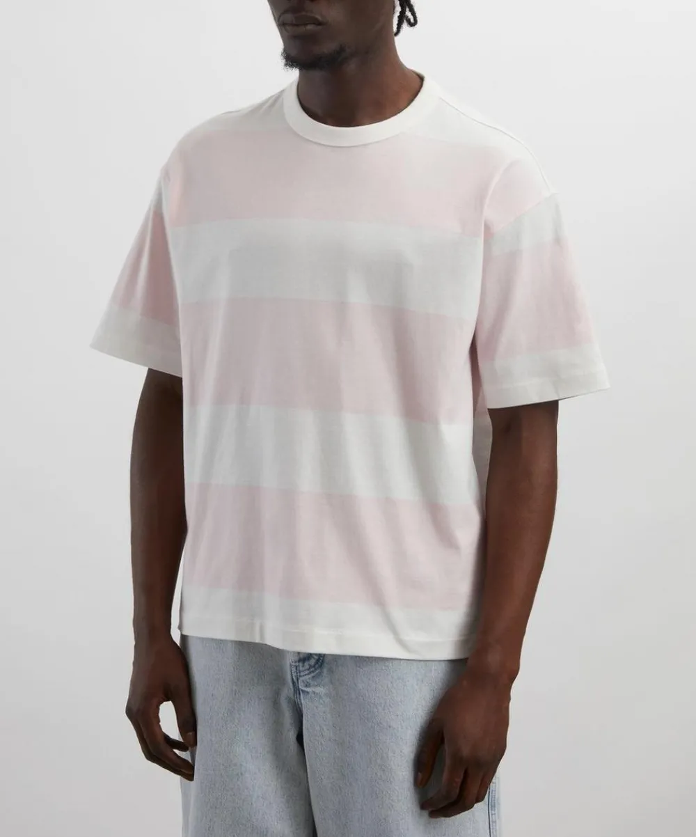 YMC Tops^Pink Triple Stripe T-Shirt
