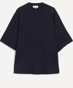 Studio Nicholson Tops^Piu Darkest Navy Oversized T-Shirt