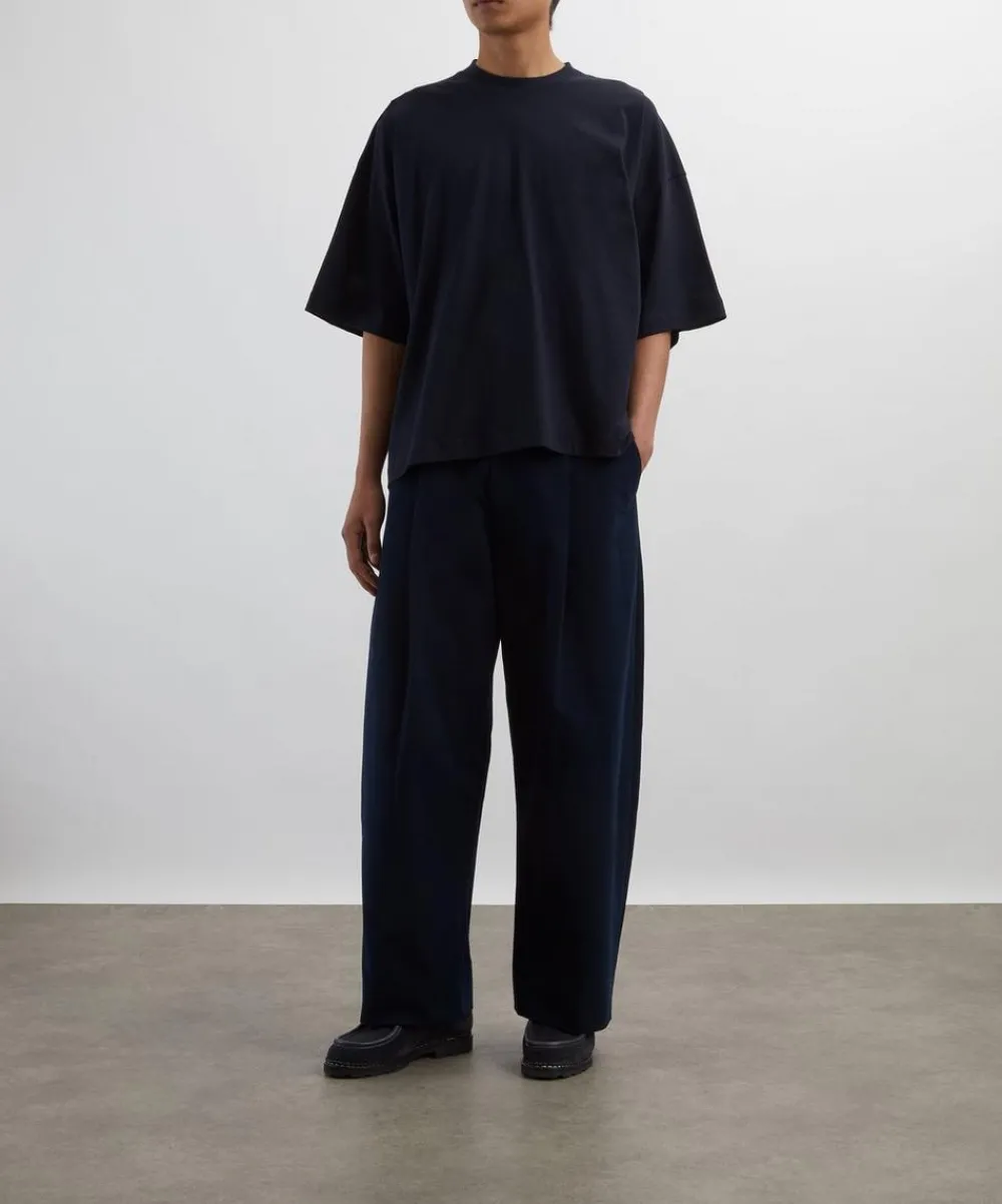 Studio Nicholson Tops^Piu Darkest Navy Oversized T-Shirt