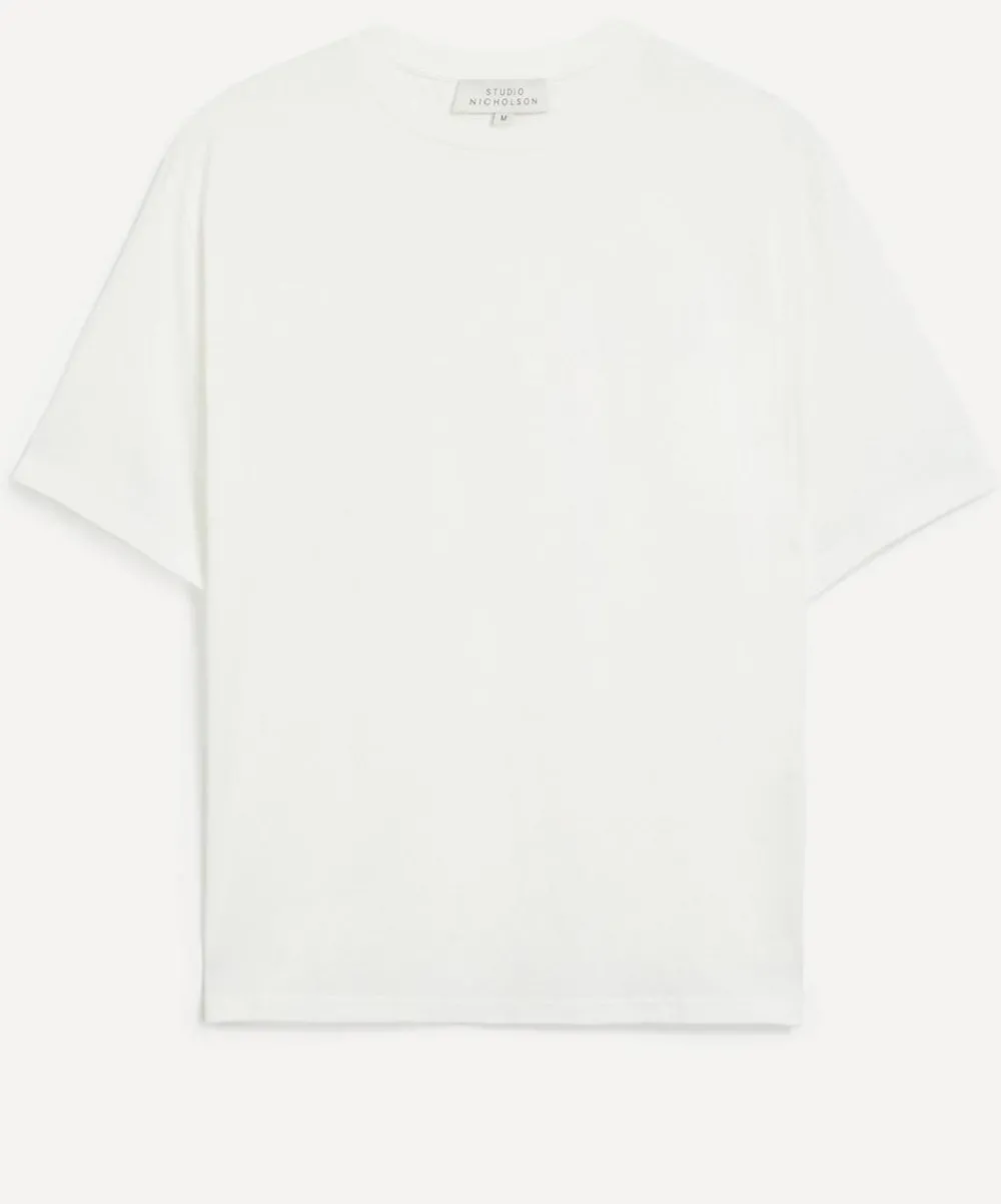 Studio Nicholson Tops^Piu Optic White Oversized T-Shirt