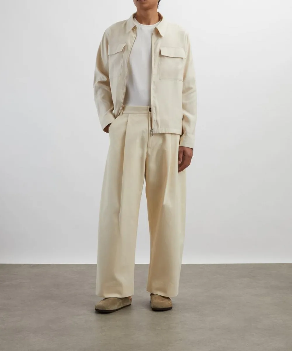 Studio Nicholson Tops^Piu Optic White Oversized T-Shirt