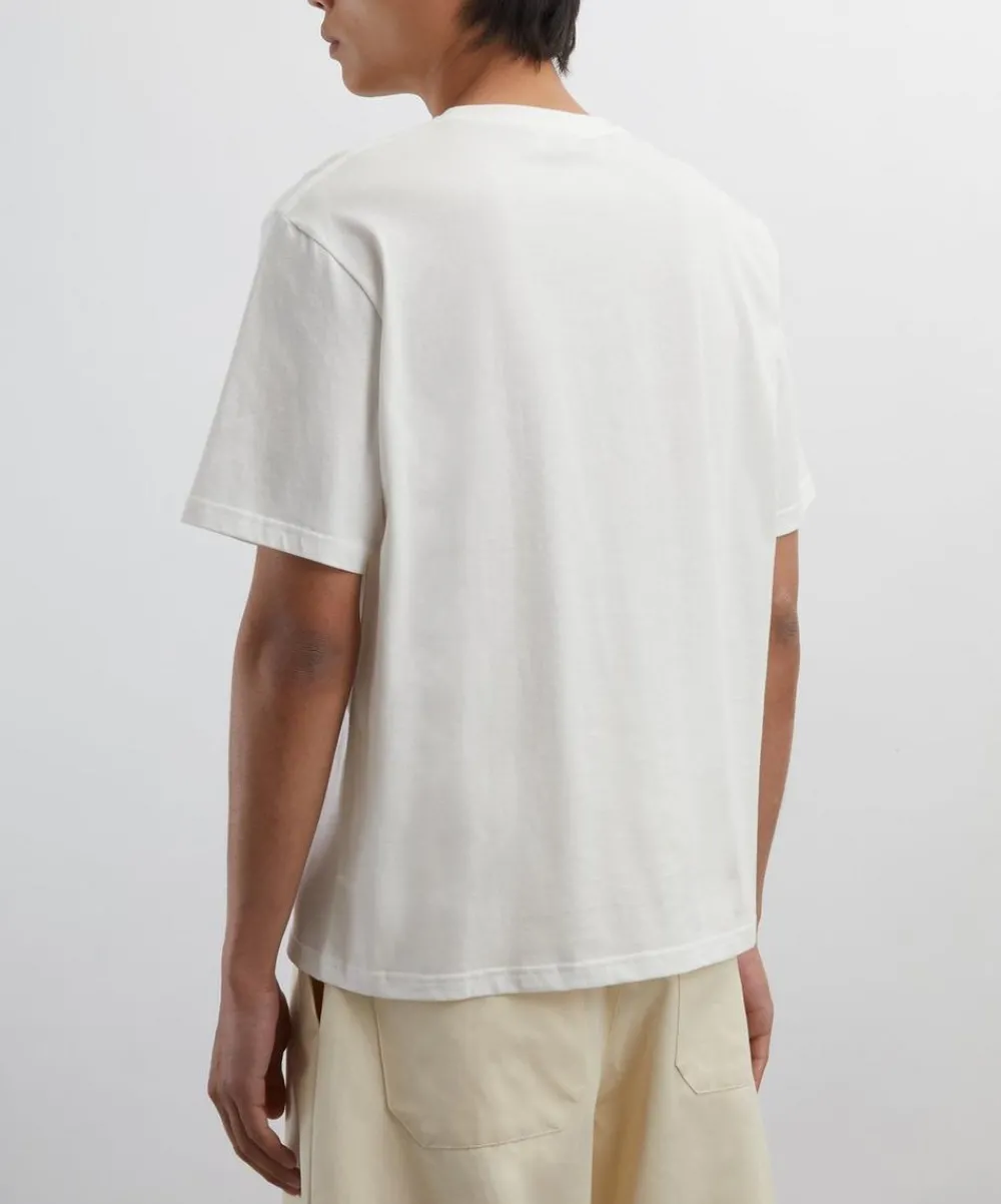 Studio Nicholson Tops^Piu Optic White Oversized T-Shirt