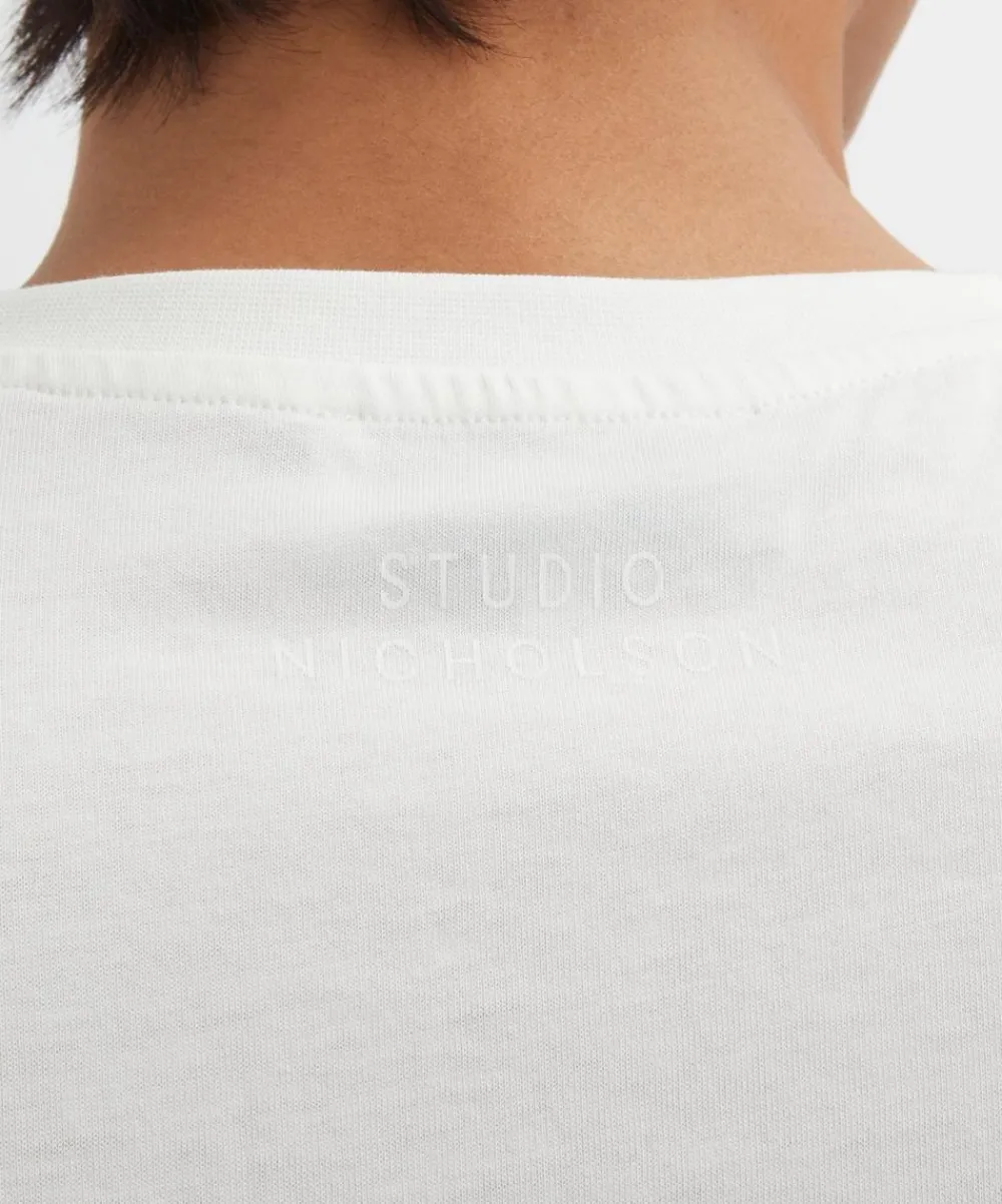 Studio Nicholson Tops^Piu Optic White Oversized T-Shirt