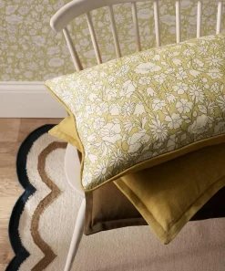 Liberty Interiors Furnishing Fabrics^Plain Lustre Linen in Fennel