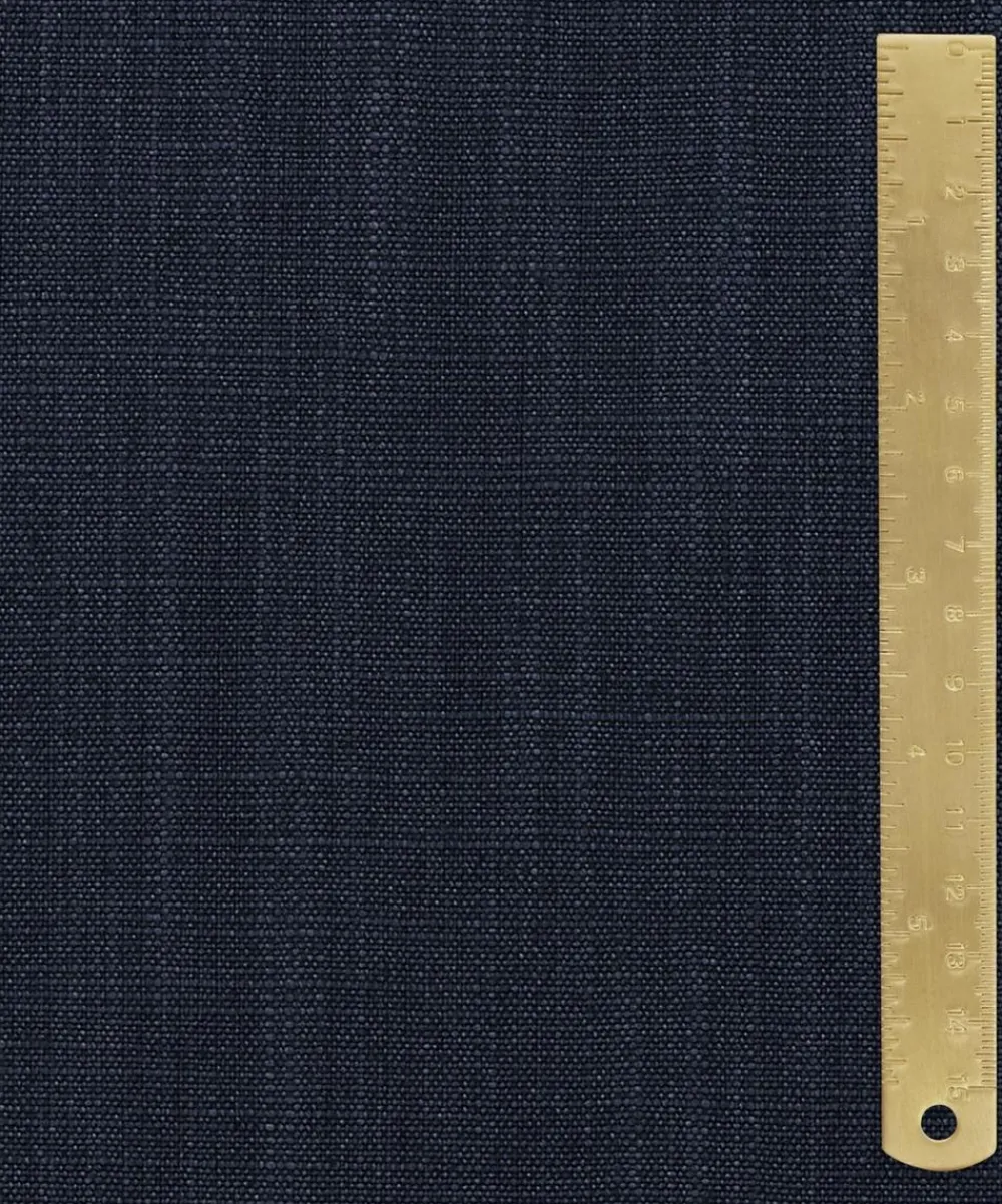 Liberty Interiors Furnishing Fabrics^Plain Lustre Linen in Ink