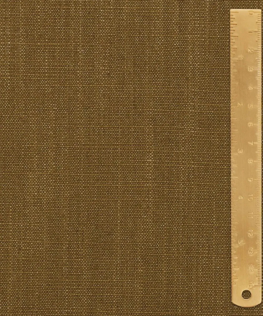 Liberty Interiors Furnishing Fabrics^Plain Lustre Linen in Tobacco