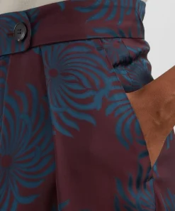 Dries Van Noten Trousers & Shorts^Pleated Jacquard Satin Wide-Leg Trousers