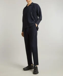 Homme Plisse Issey Miyake Trousers^Pleated Straight Leg Trousers