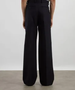 Dries Van Noten Trousers^Pleated Straight-Leg Wool Trousers