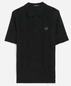 Fred Perry Shirts^Pointelle Panel Knitted Shirt