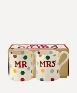 Emma Bridgewater Mugs^Polka Dot Mr and Mrs Boxed Half-Pint Mugs Set of Two