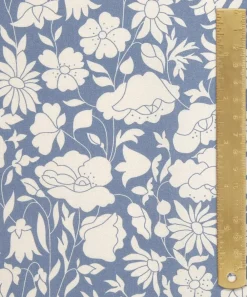 Liberty Interiors Furnishing Fabrics^Poppy Grace Cotton in Flax Flower