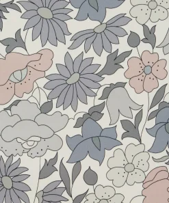 Liberty Interiors Furnishing Fabrics^Poppy Meadowfield Cotton Sateen in Pewter