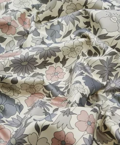 Liberty Interiors Furnishing Fabrics^Poppy Meadowfield Cotton Sateen in Pewter