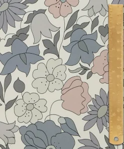 Liberty Interiors Furnishing Fabrics^Poppy Meadowfield Cotton Sateen in Pewter