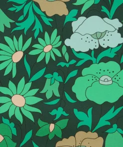 Liberty Interiors Furnishing Fabrics^Poppy Meadowfield Cotton Sateen in Jade