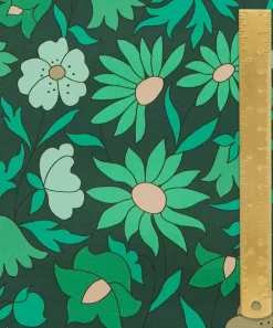 Liberty Interiors Furnishing Fabrics^Poppy Meadowfield Cotton Sateen in Jade