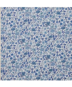 Liberty Interiors Furnishing Fabrics^Poppy Meadowfield Landsdowne Linen in Lapis