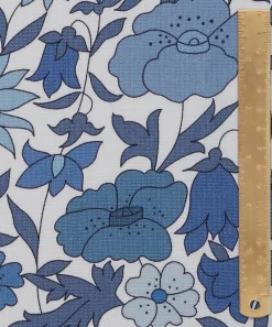 Liberty Interiors Furnishing Fabrics^Poppy Meadowfield Landsdowne Linen in Lapis