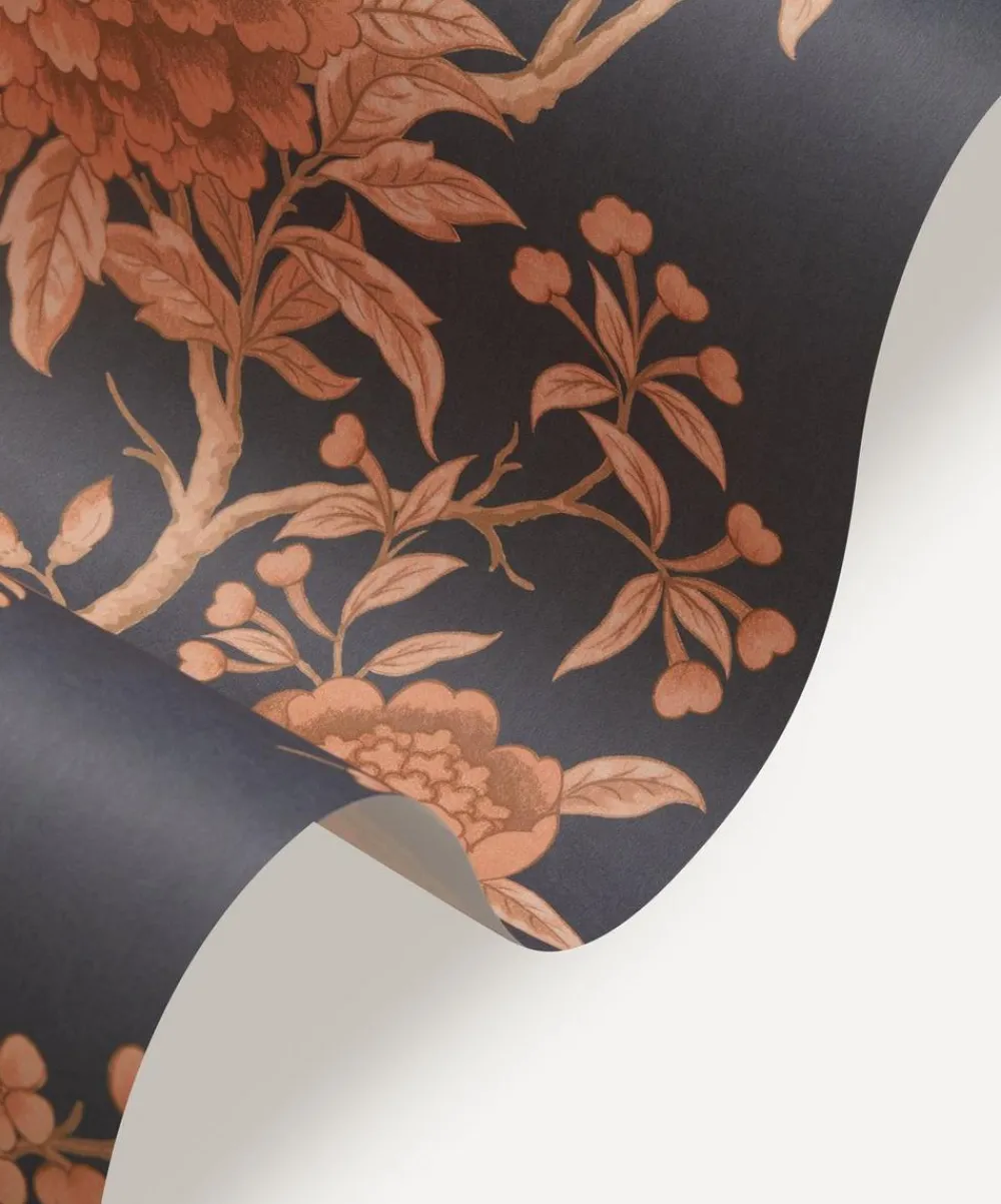 Liberty Interiors Wallpaper^Porcelain Trail in Ink