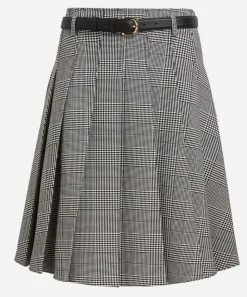 Self-Portrait Skirts^Prince of Wales Check Pleated Midi Skirt