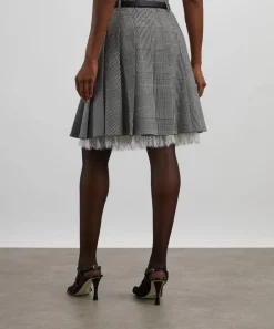 Self-Portrait Skirts^Prince of Wales Check Pleated Midi Skirt