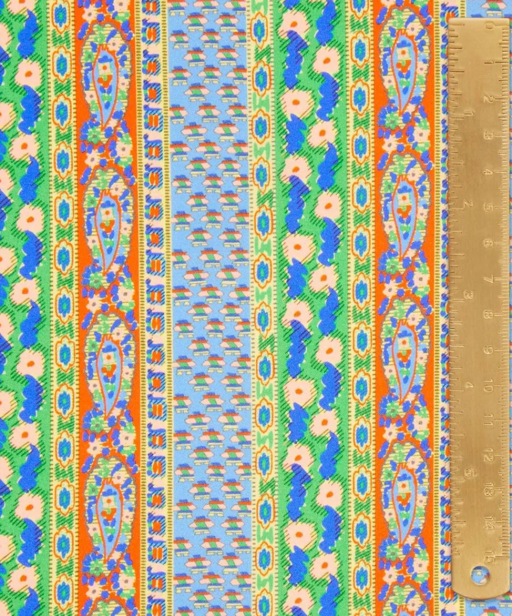 Liberty Fabrics Silk Satin^Prospect Stripe Silk Satin