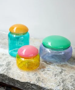 &Klevering Glass & Drinksware^Puffy Yellow Jar