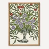 PSTR Studio Wall Art|Living Room^Purple Asters La Poire Framed Print