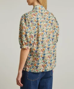 Liberty Tops^Rachel Tana Lawn™ Cotton Puff-Sleeve Shirt