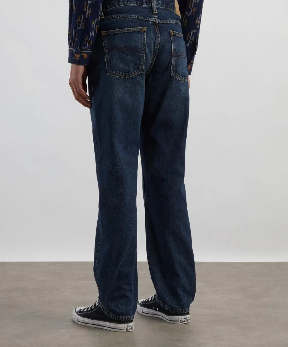 Nudie Jeans Jeans^Rad Rufus Blue Soil Straight-Leg Jeans