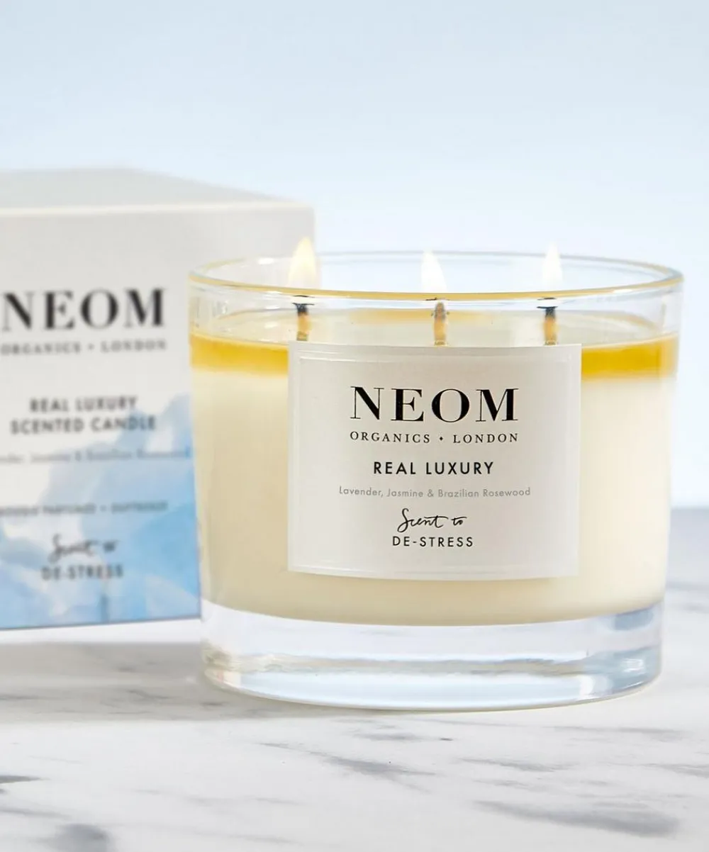 NEOM Wellbeing London Candles & Candle Holders|Wellness^Real Luxury Three-Wick Scented Candle 420g