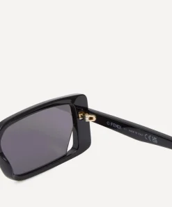 Fendi Sunglasses & Glasses^Rectangle Black Acetate Sunglasses